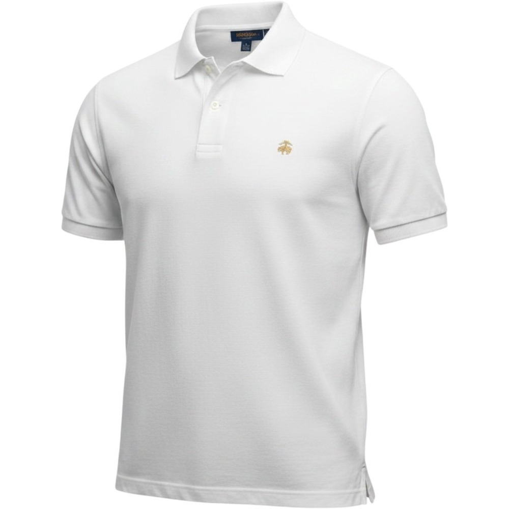 Brooks Brothers Mens XL White Performance Polo Original Fit Golden Fleece Logo